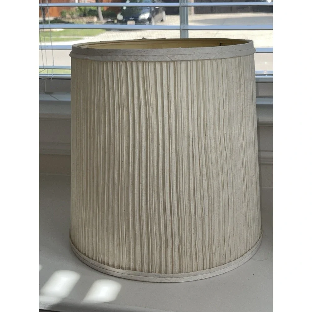 Vintage MCM Marble / Granite Lamp‎ With Wood Base & Lamp Shade